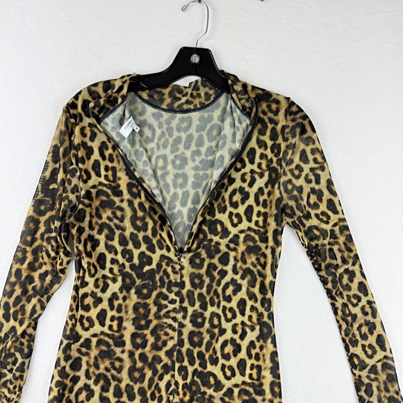 Ronny Kobo RTR Leopard Print Midi Cocktail Dress Size 6 Womens - Picture 7 of 7